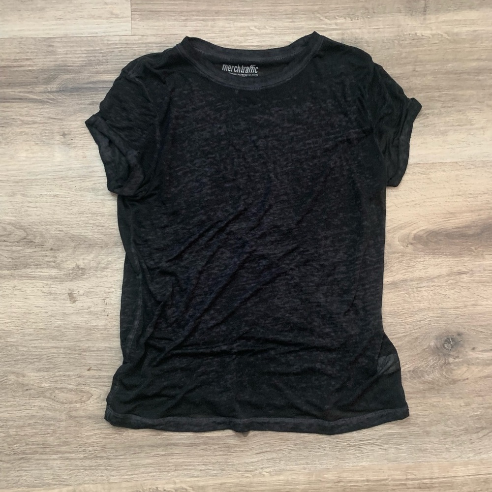 Sheer Black Tee